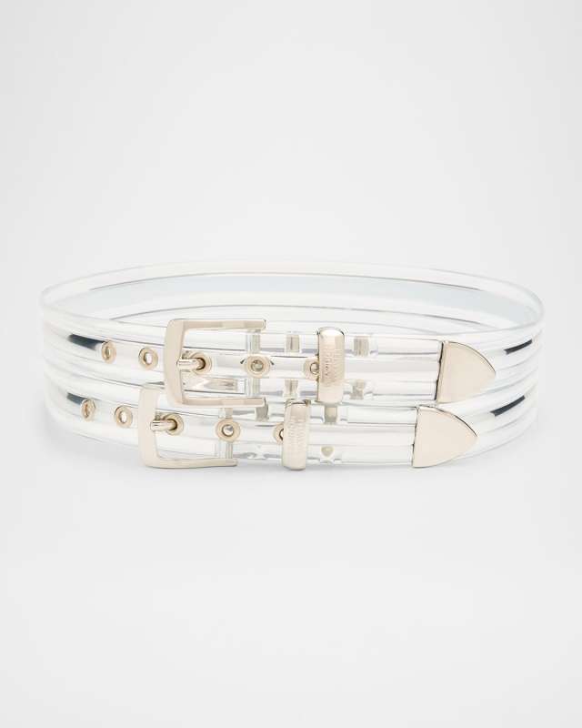 Clear PVC Silvertone Belt